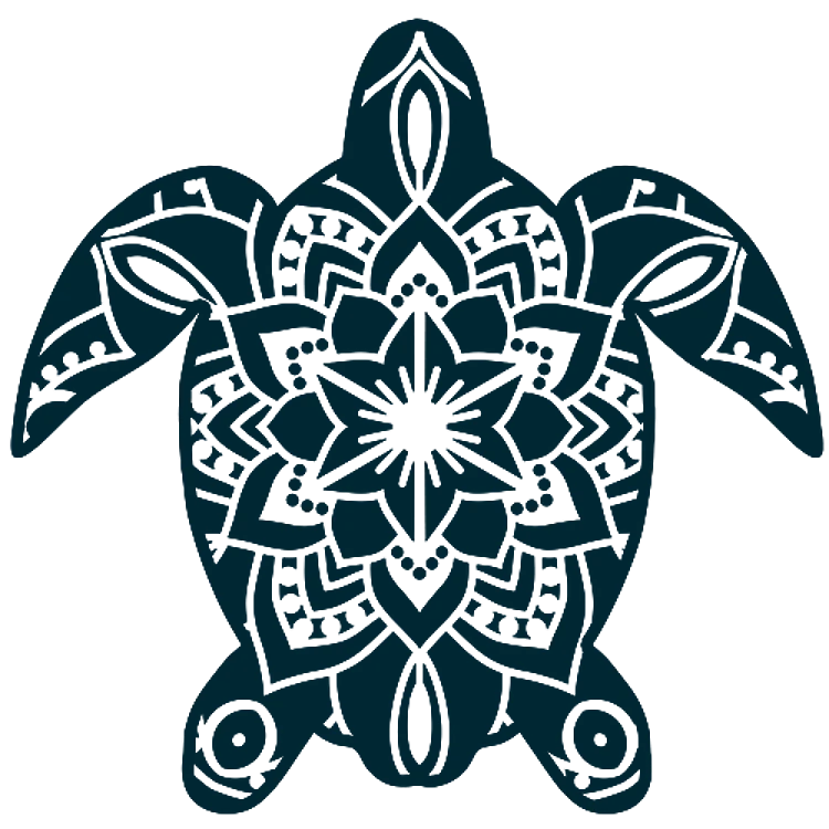 Turtle & Floral Mandala