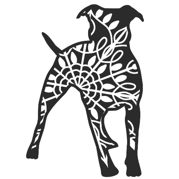 Floral Mandala & Pitbull