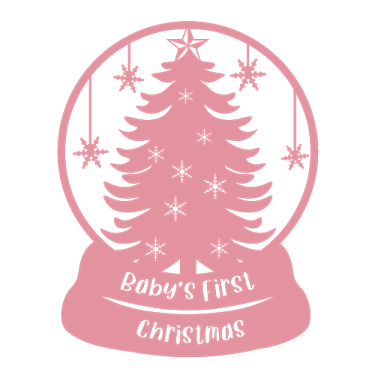 Baby Girl Christmas Snow Globe