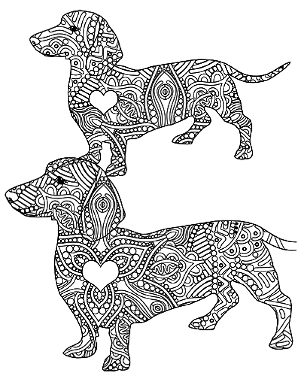 Decorative Dachshund Outline