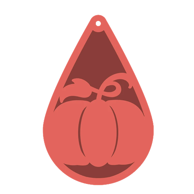 Pumpkin Teardrop Earring