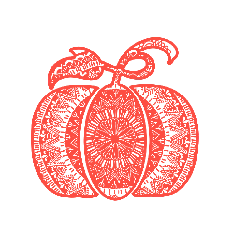 Pumpkin Mandala Outline