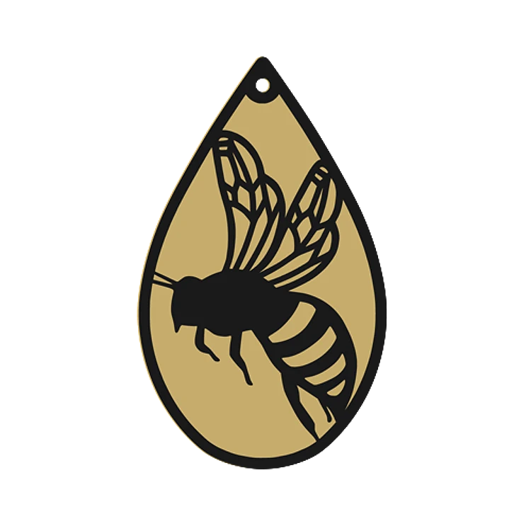 Teardrop Bumblebee Earring