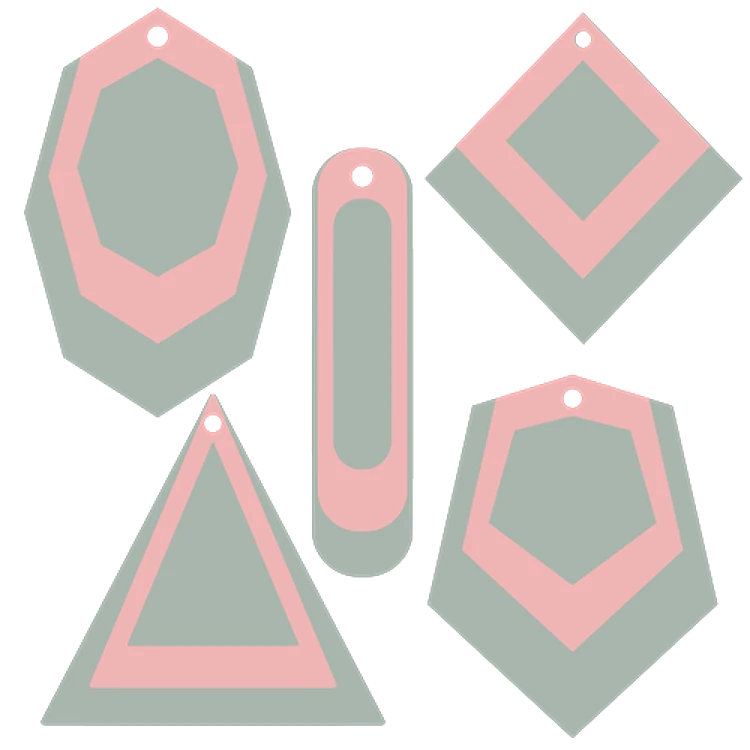 Geometric Stacked Earrings