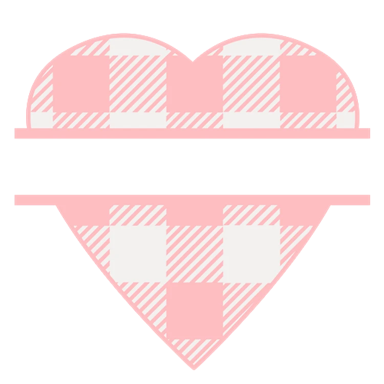 Plaid Heart Name Drop