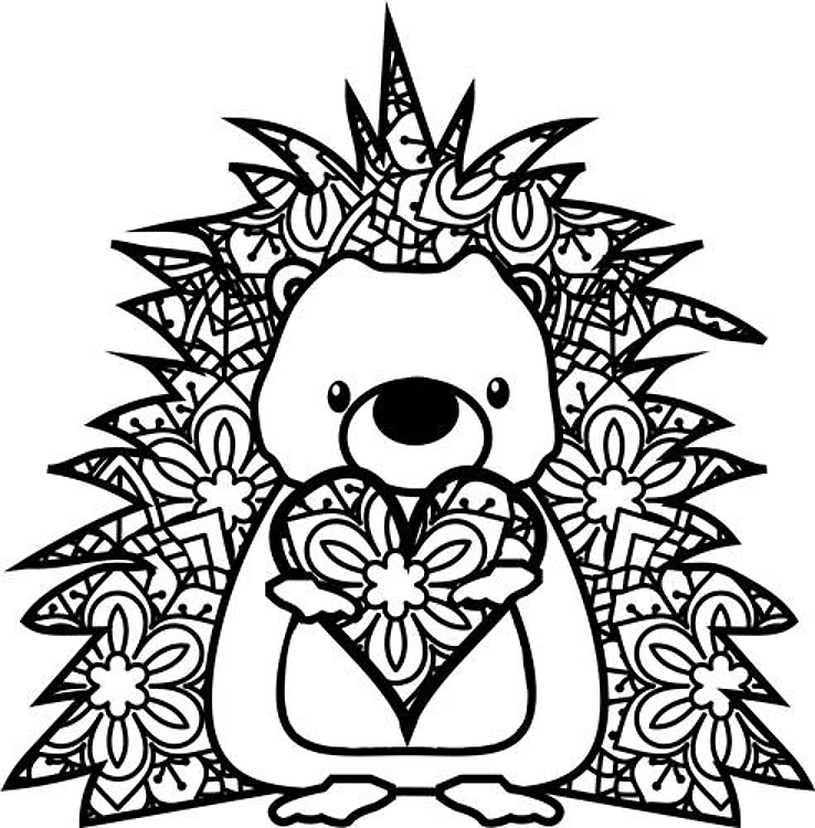 Mandala Hedgehog Heart