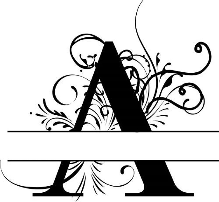 Elegant Split Letter A
