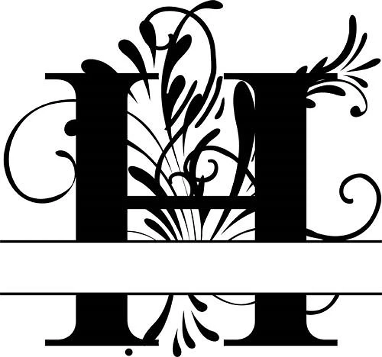 Elegant Split Letter H