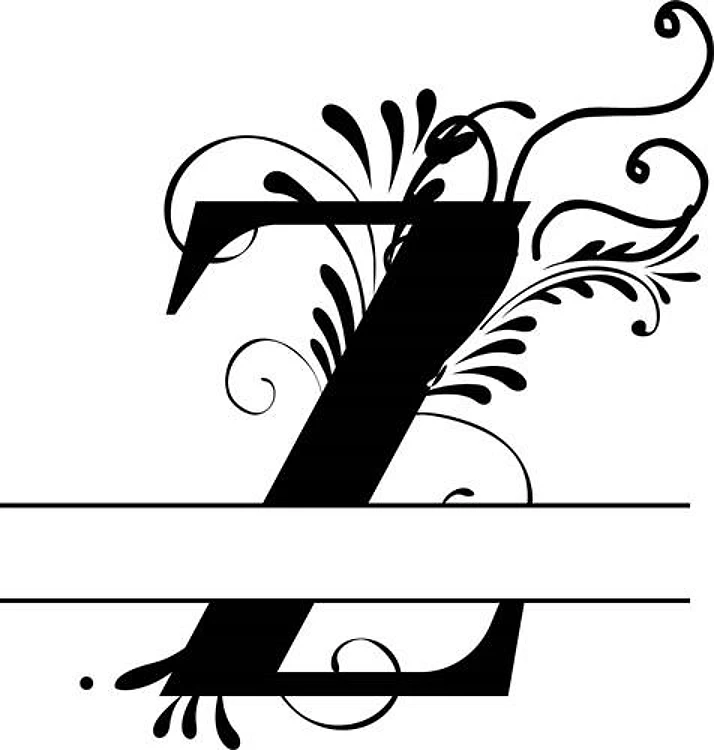 Elegant Split Letter Z