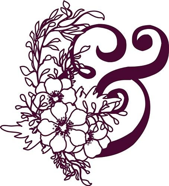Floral Alphabet Ampersand