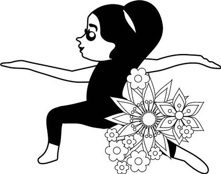 Yoga Girl & Flowers