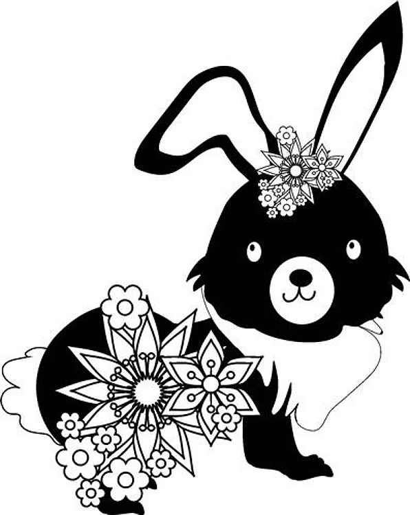 Floral Easter Bunny