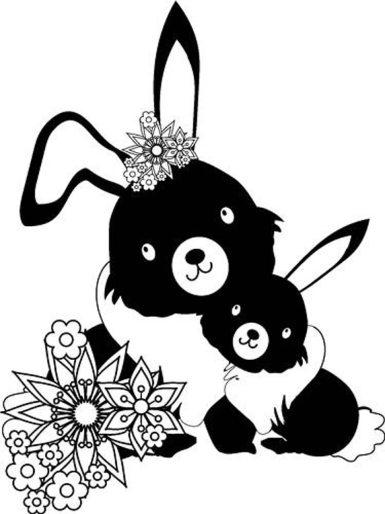 Floral Easter Bunnies