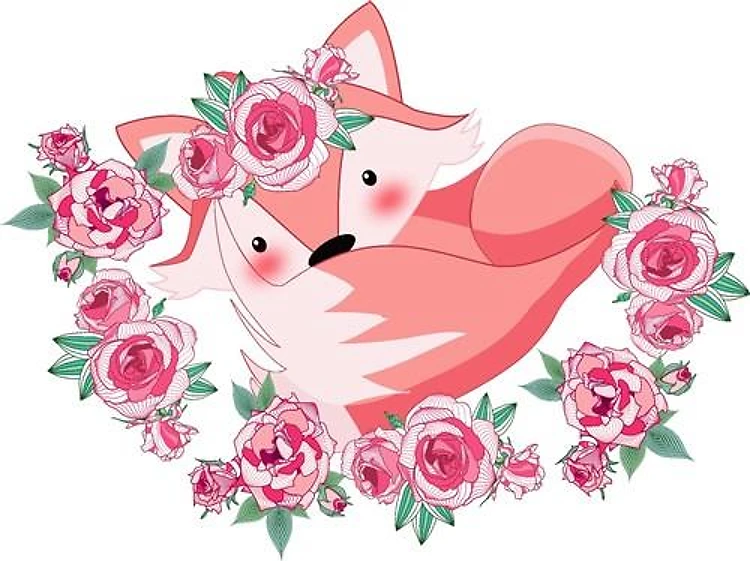 Sleeping Fox & Roses