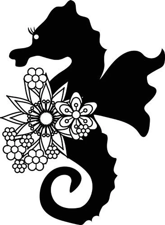 Flowers & Seahorse