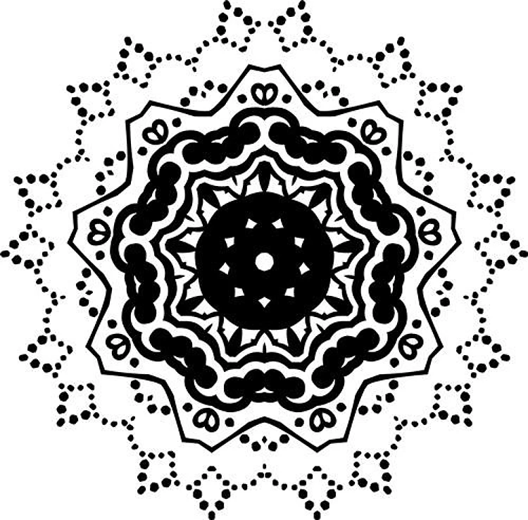 Lacy Floral Mandala