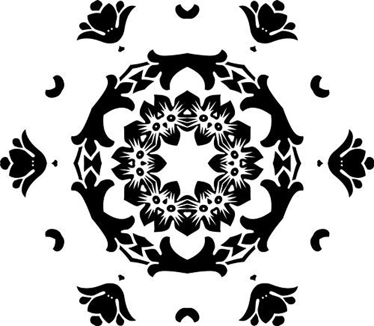 Mandala Floral Pentagon
