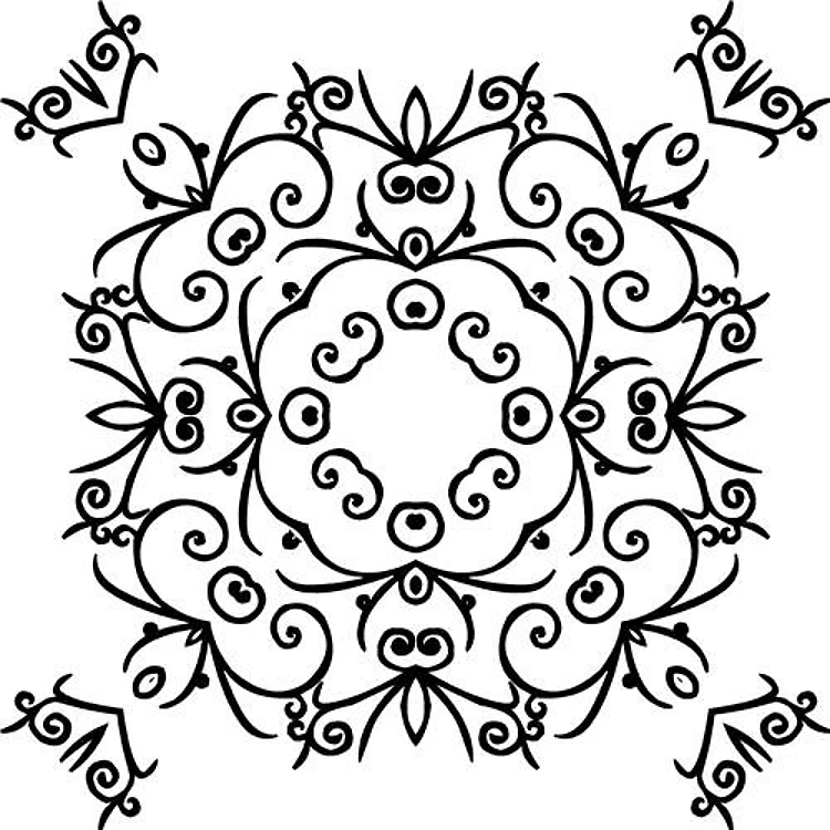 Vintage Mandala Square