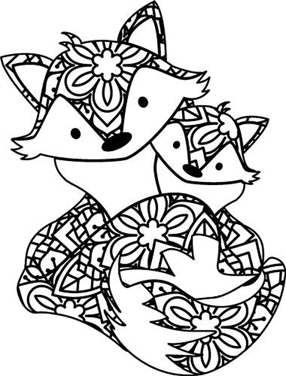 Mandala Fox Family