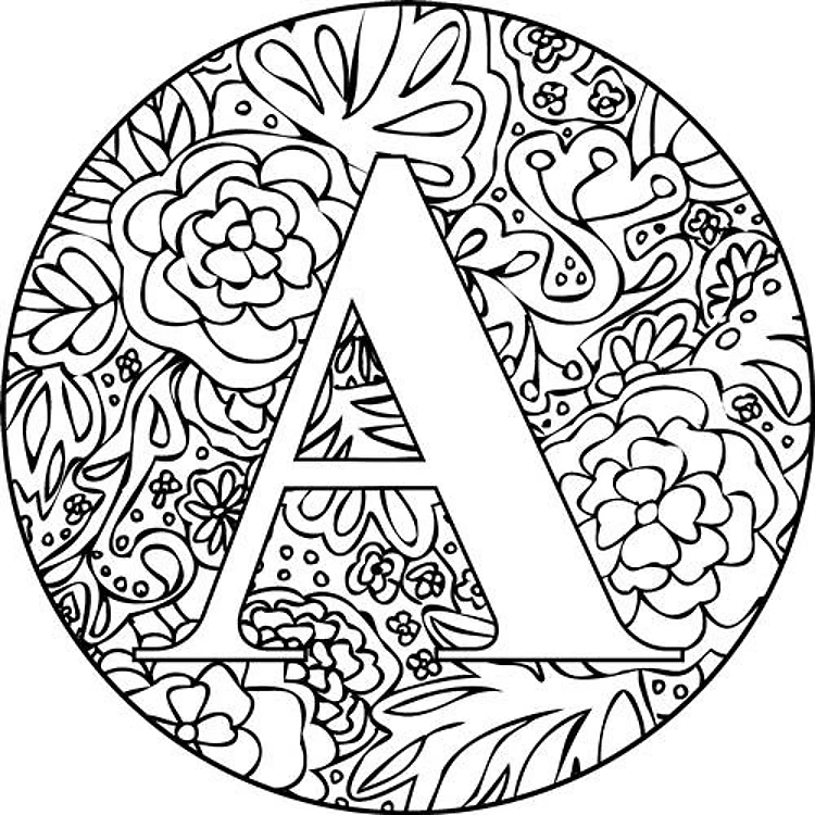 Mandala Monogram Letter A