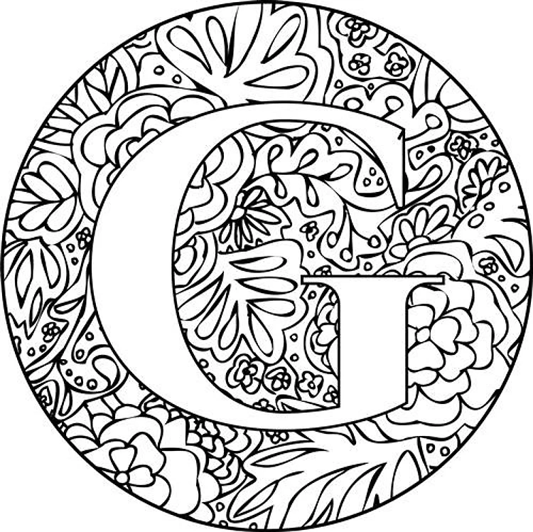 Mandala Monogram Letter G