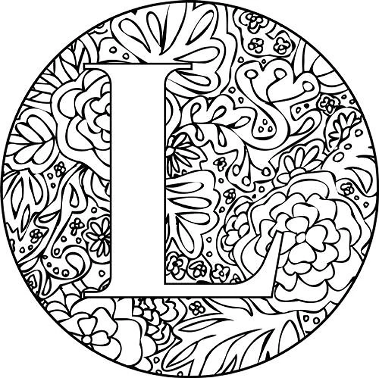 Mandala Monogram Letter L
