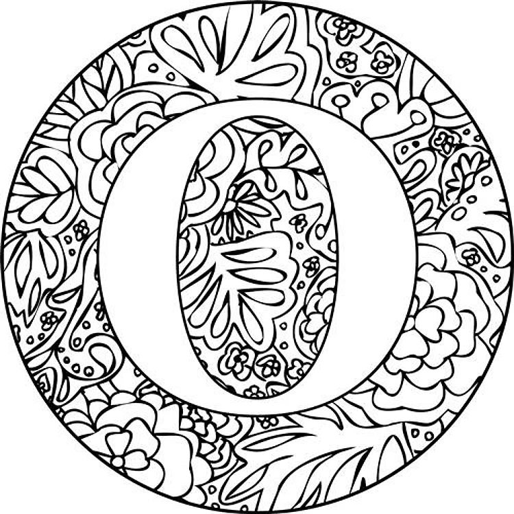 Mandala Monogram Letter O