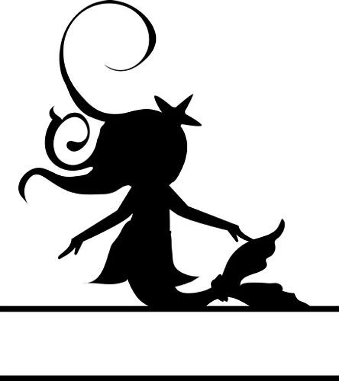 Mermaid Name Drop SIlhouette