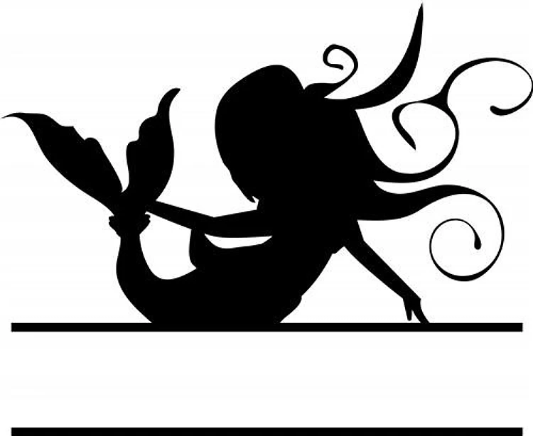 Mermaid Silhouette Name Drop