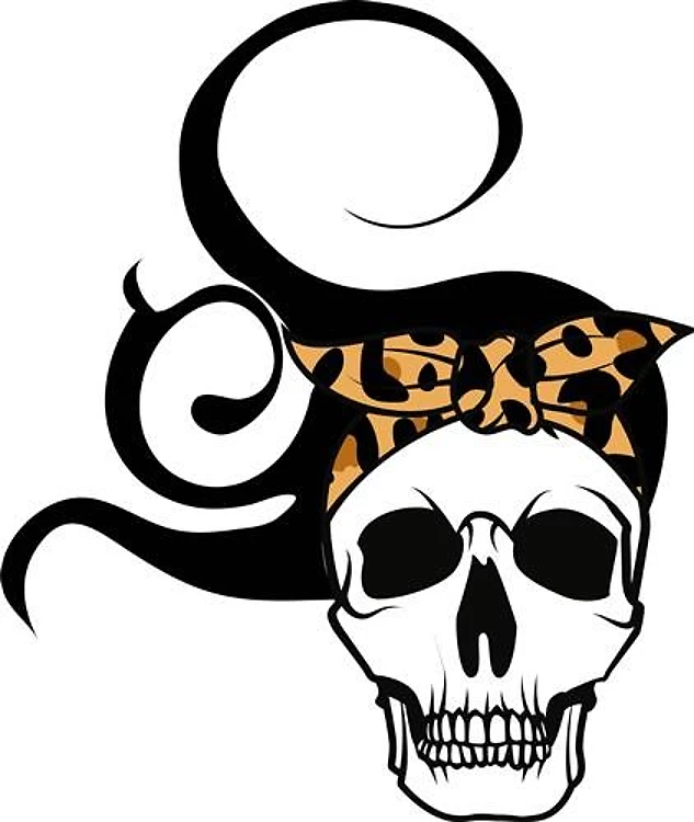 Skull With Bandana