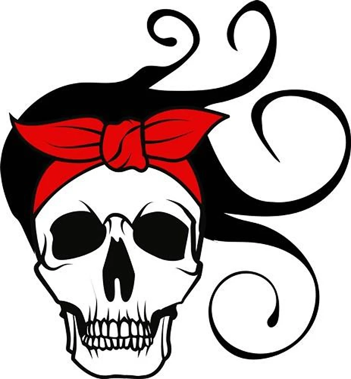 Flying Hair Skull