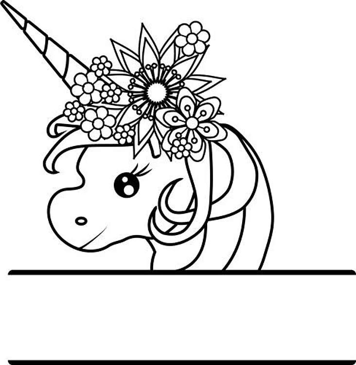 Split Floral Unicorn