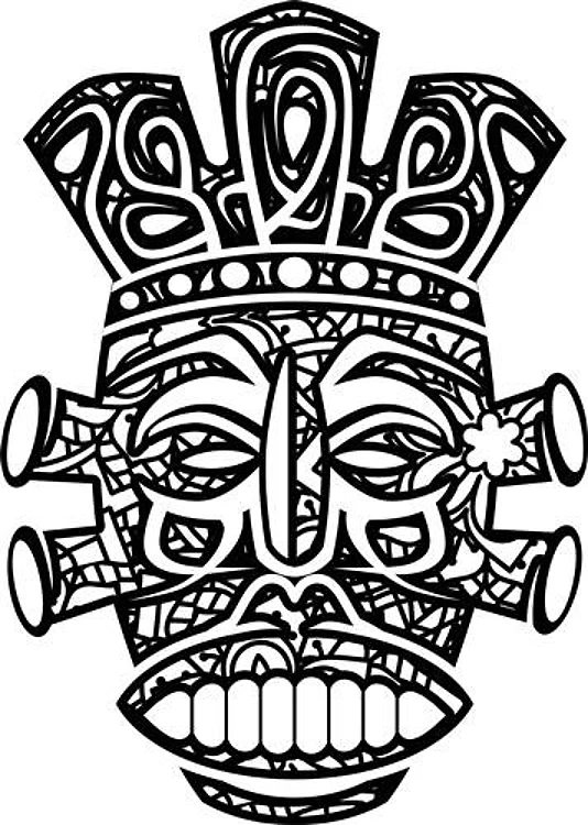 Zentangle Aboriginal Mask