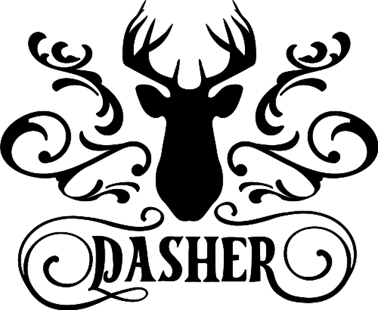 Swirling Dasher Silhouette
