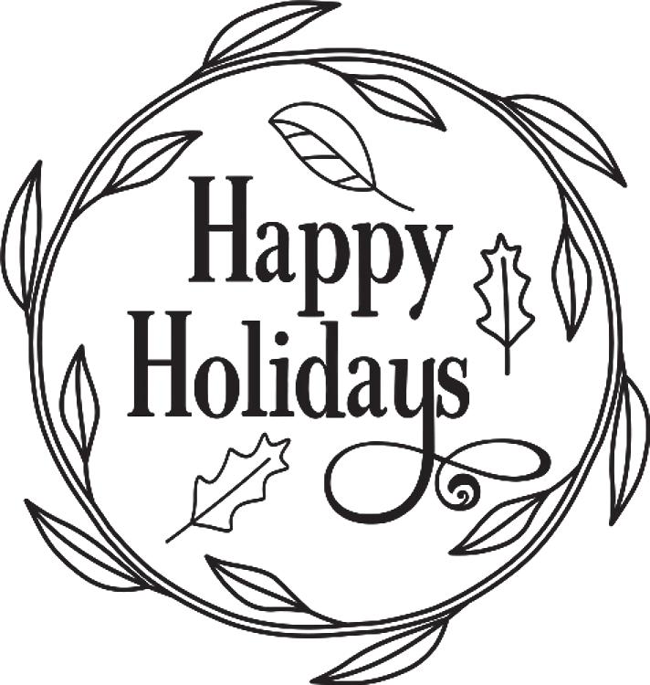 Happy Holidays Wreath