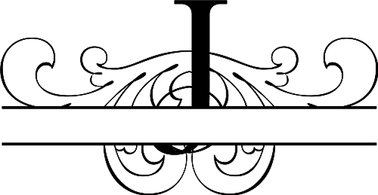 Monogram J Flourish Split