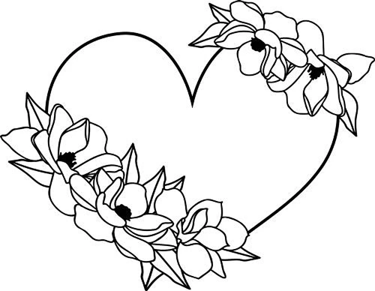 Floral Heart Frame