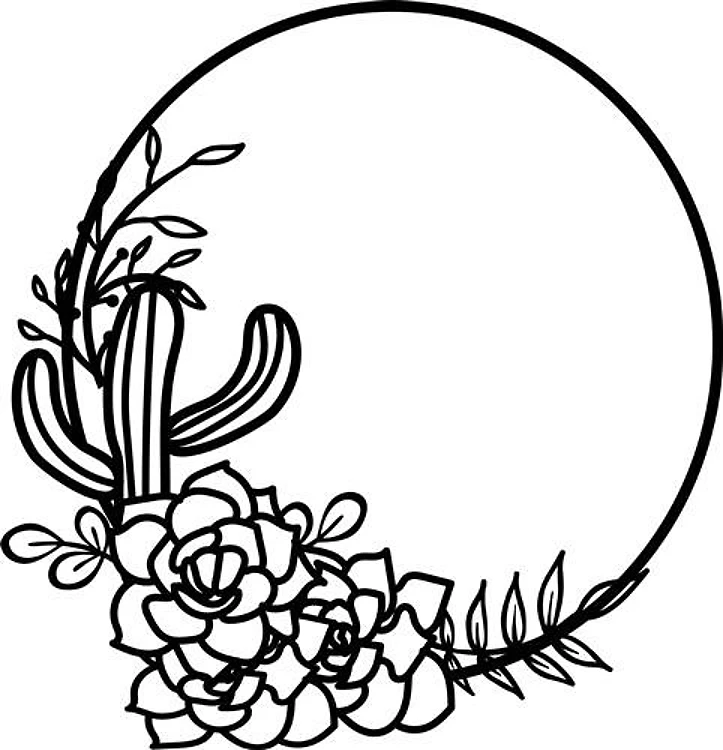 Cactus Flower Circle