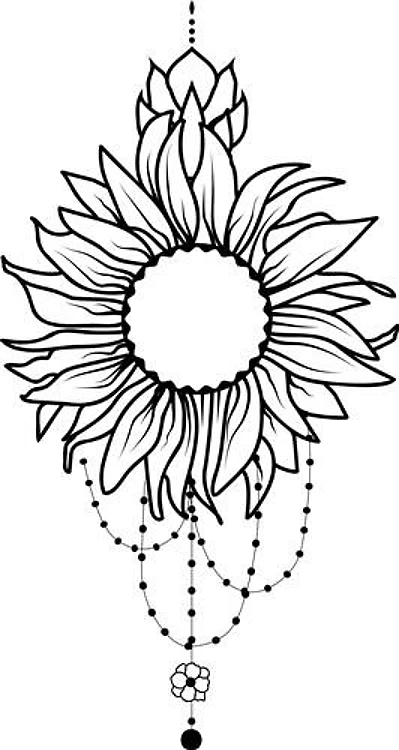 Sunflower Outline