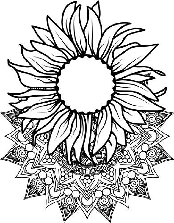 Monogram Sunflower