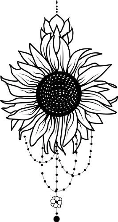 Outline Sunflower