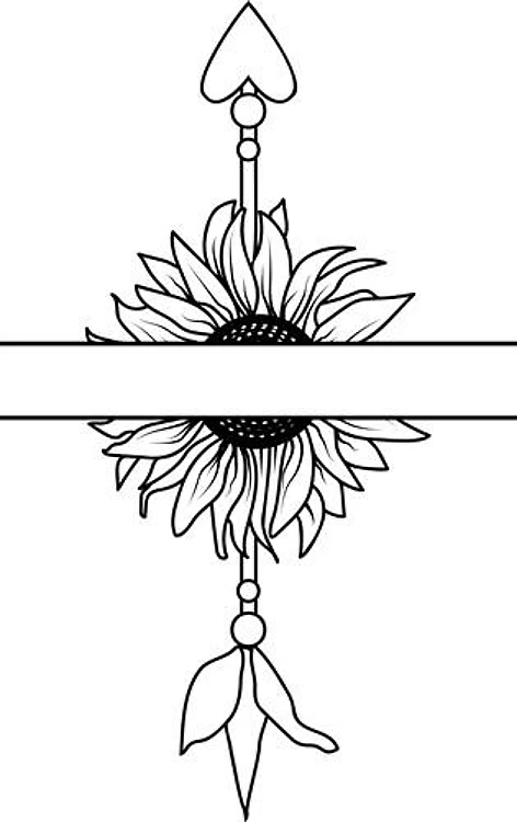 Monogram Floral Arrow