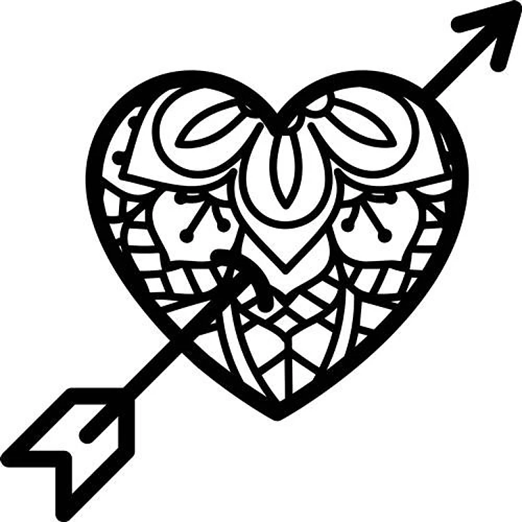 Cupid Arrow Heart