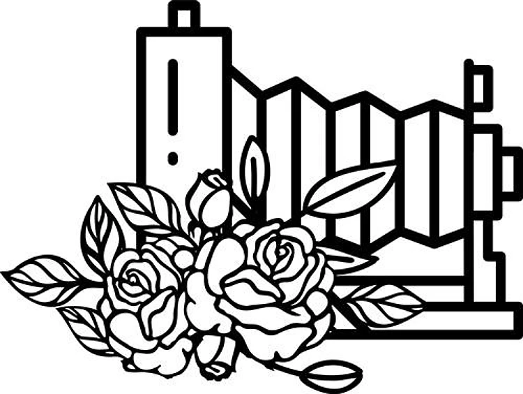 floral vintage photographer camera svg file