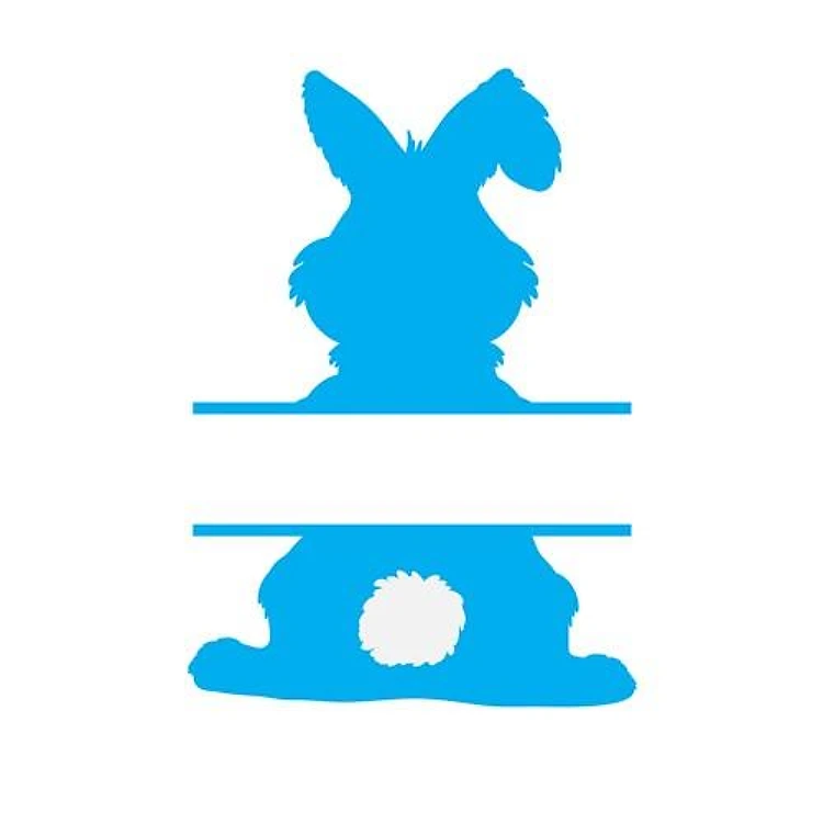 Easter Bunny Name Drop Silhouette
