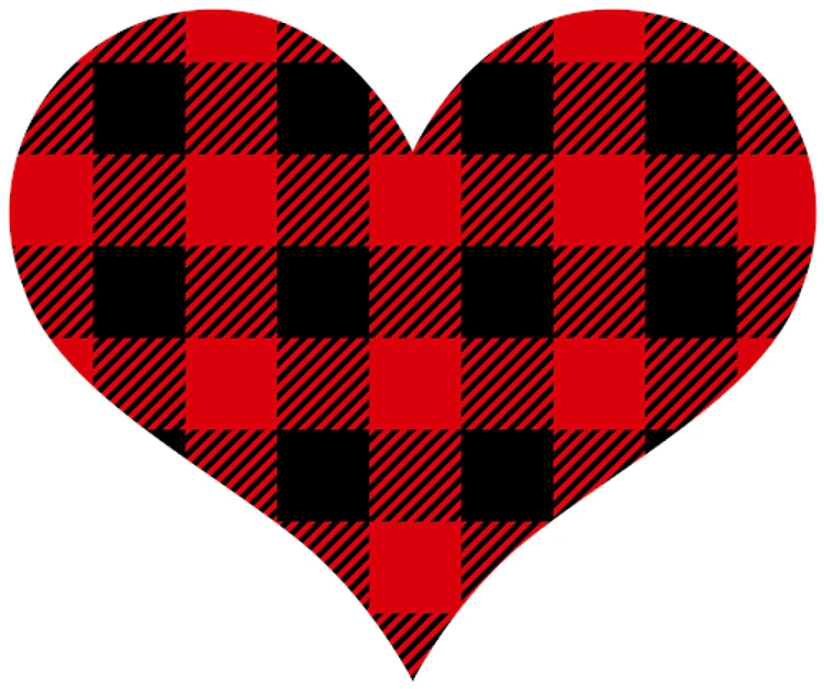 Buffalo Plaid Heart