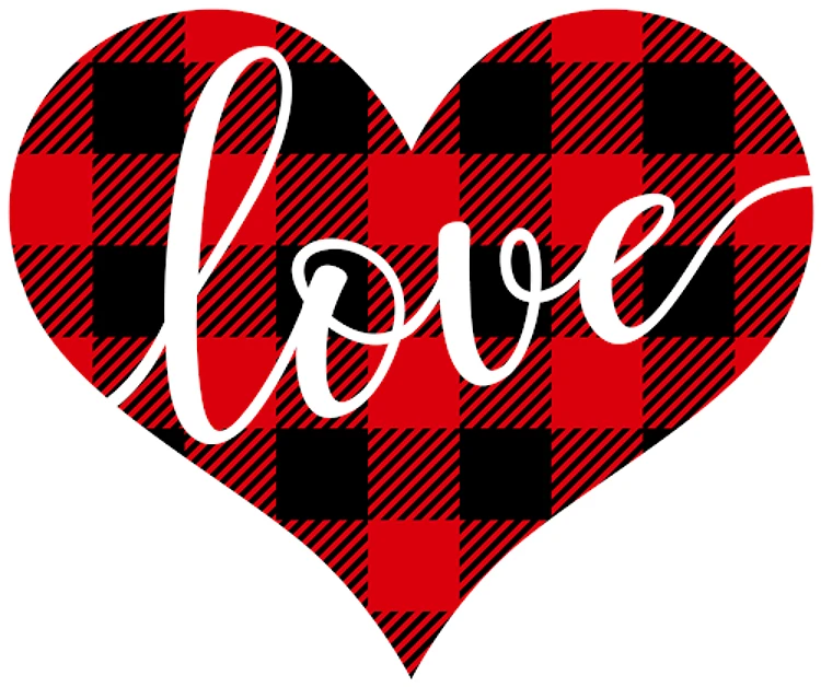 Plaid Love Heart