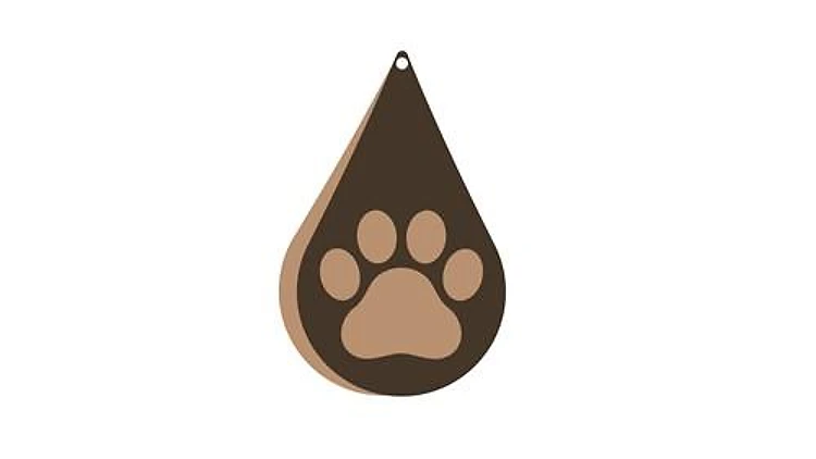 Paw Print Teardrop