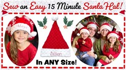 Easy 15 Minute Santa Hat Sewing Pattern