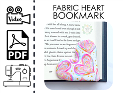 Fabric Heart Bookmark PDF Sewing Pattern